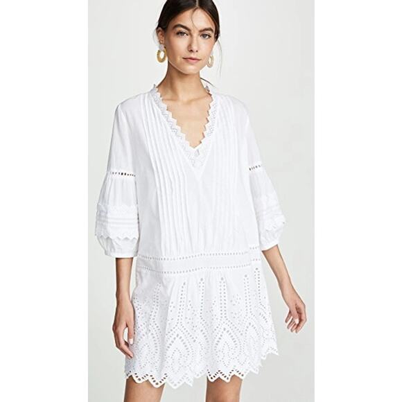 Club Monaco White Eyelet Mini Dress - Picture 1 of 6